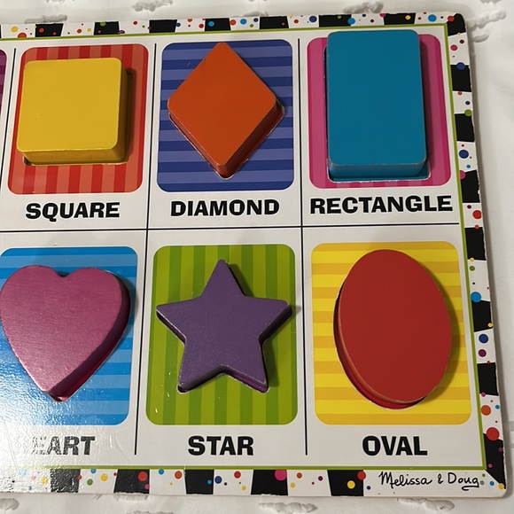 β¦οΈ Melissa and Doug Shapes Chunky Puzzle - Picture 3 of 7